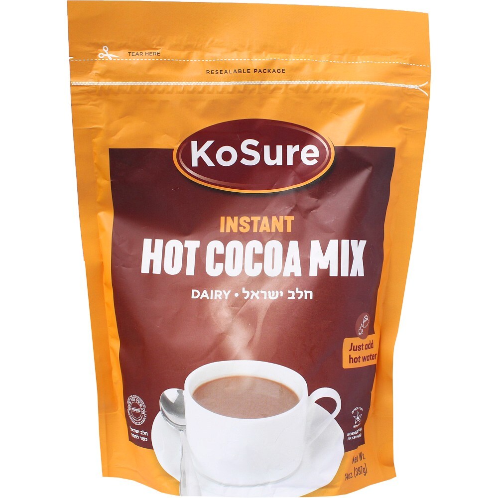 KoSure Hot Cocoa Mix Pouch Dairy, 14 Oz | Kosher West - Grocery