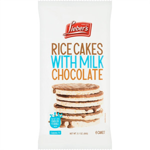 Lieber's Rice Cakes With Milk Chocolatee , 3.1 Oz