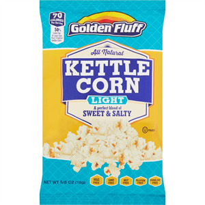 Golden Fluff Kettle Corn Ligth Sweet&Salty. 0.63 Oz
