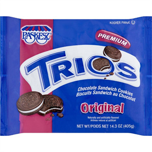 Paskesz Trios Sandwich Cookies Original, 14.3 Oz