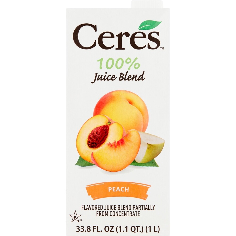 Ceres Fruit Juice Peach 33.8 Oz Kosher West Grocery Delivery In The Lakewood Area