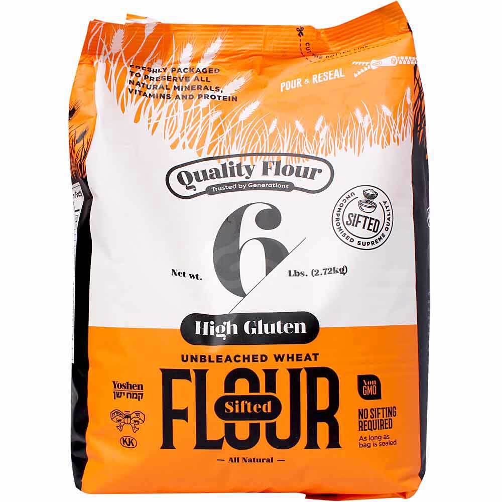 Quality Flour Sifted High Gluten Flour, 6 Lb