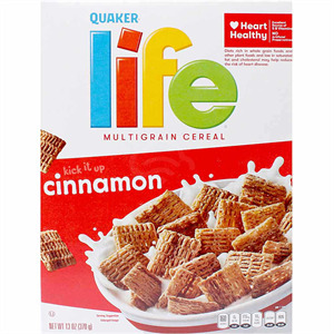 Quaker Life Cereal Cinnamon, 13 Oz