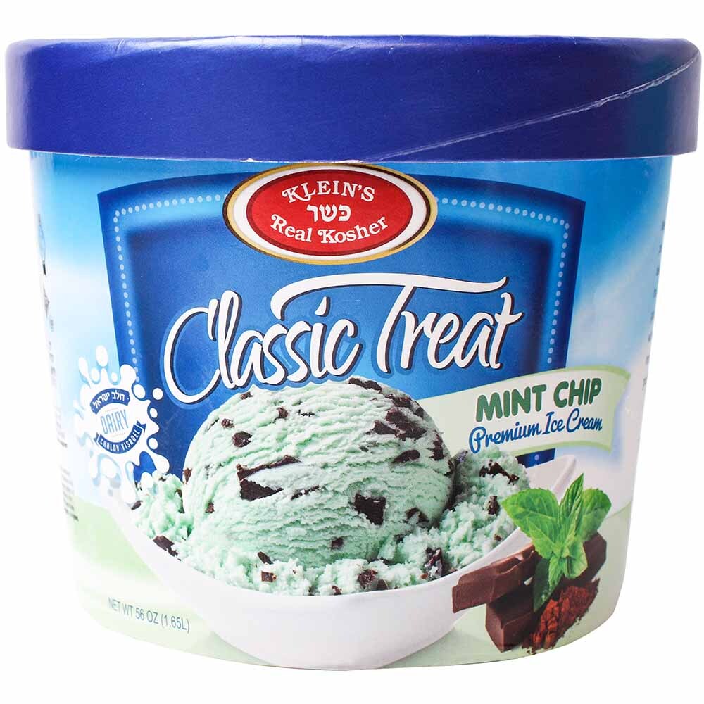 Klein's Mint Chocolate Chip Ice Cream, 56 Oz | Kosher West