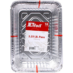 Jet Foil 2.25 Lb Oblong Aluminum Pan, 10 Ct