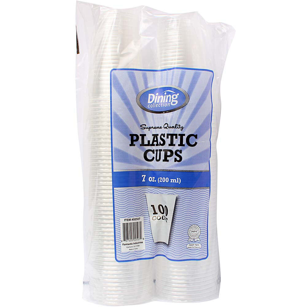 Dining Collection Plastic Cups 7 Oz, 100 Pk | Kosher West - Grocery  Delivery In The Lakewood Area