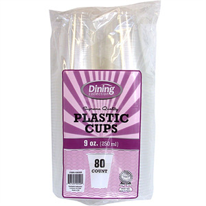 Dining Collection Plastic Cups 9 Oz, 80 Pk