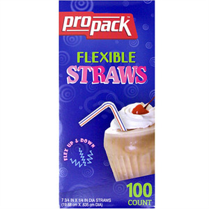 Propack Flexible Straws, 100 CT