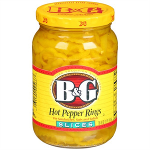 B&G Hot Pepper Rings Slices, 16 Oz