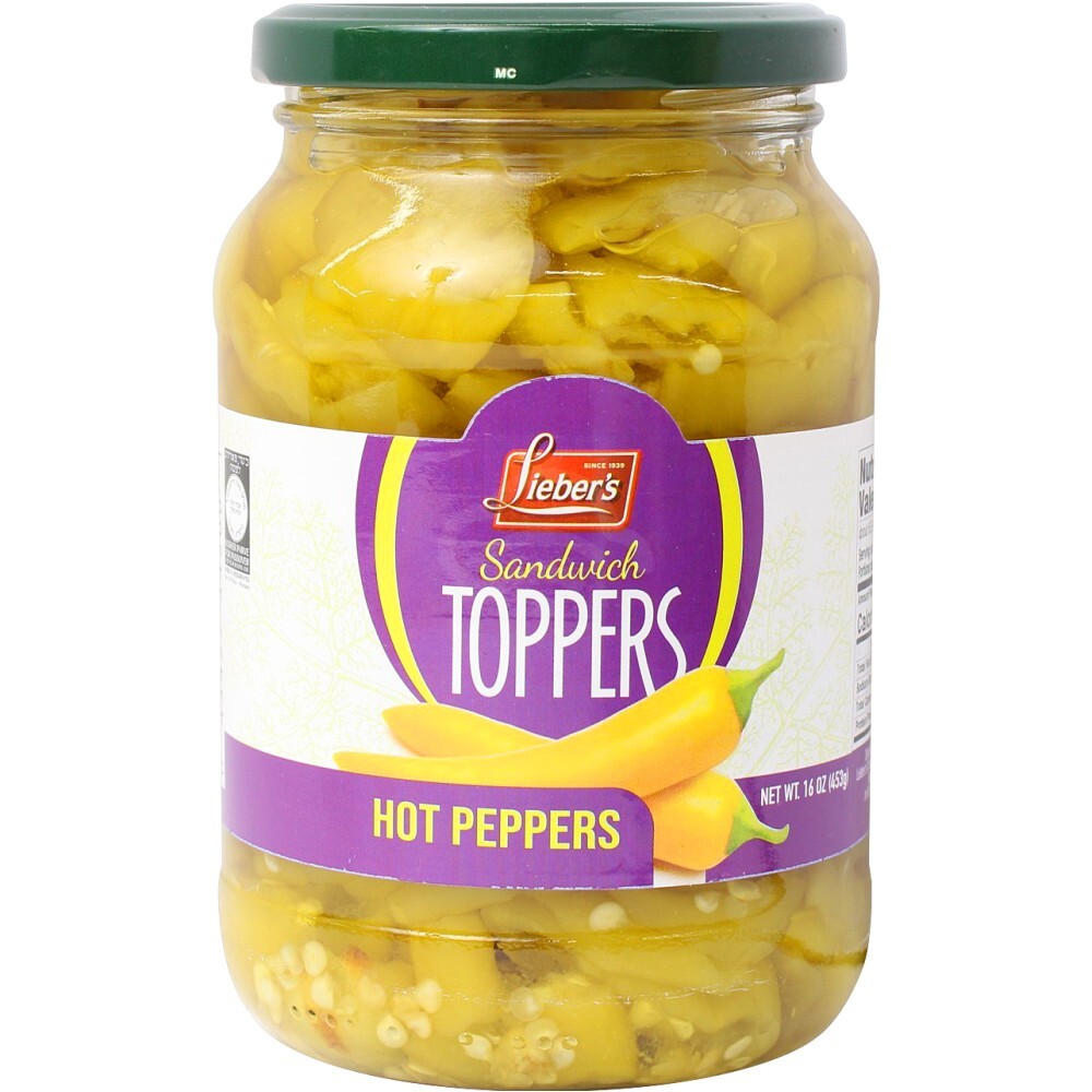 Lieber's Sandwich Toppers Hot Peppers, 16 Oz