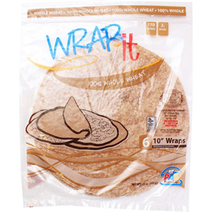 Pas Wrap It Whole Wheat Wrap 10" 13 Oz