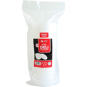 Plastic House Deli Container Combo, 8 Oz, 24 Ct
