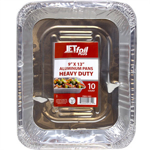 Jetfoil 9x13 Half Size Aluminum Pans, 10 Ct