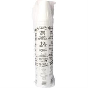 Dart Foam Hot Cup, 10 Oz, 25 Ct
