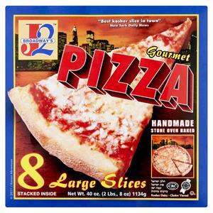 J2 Broadways Pizza, 8 Large Slices, 40 Oz