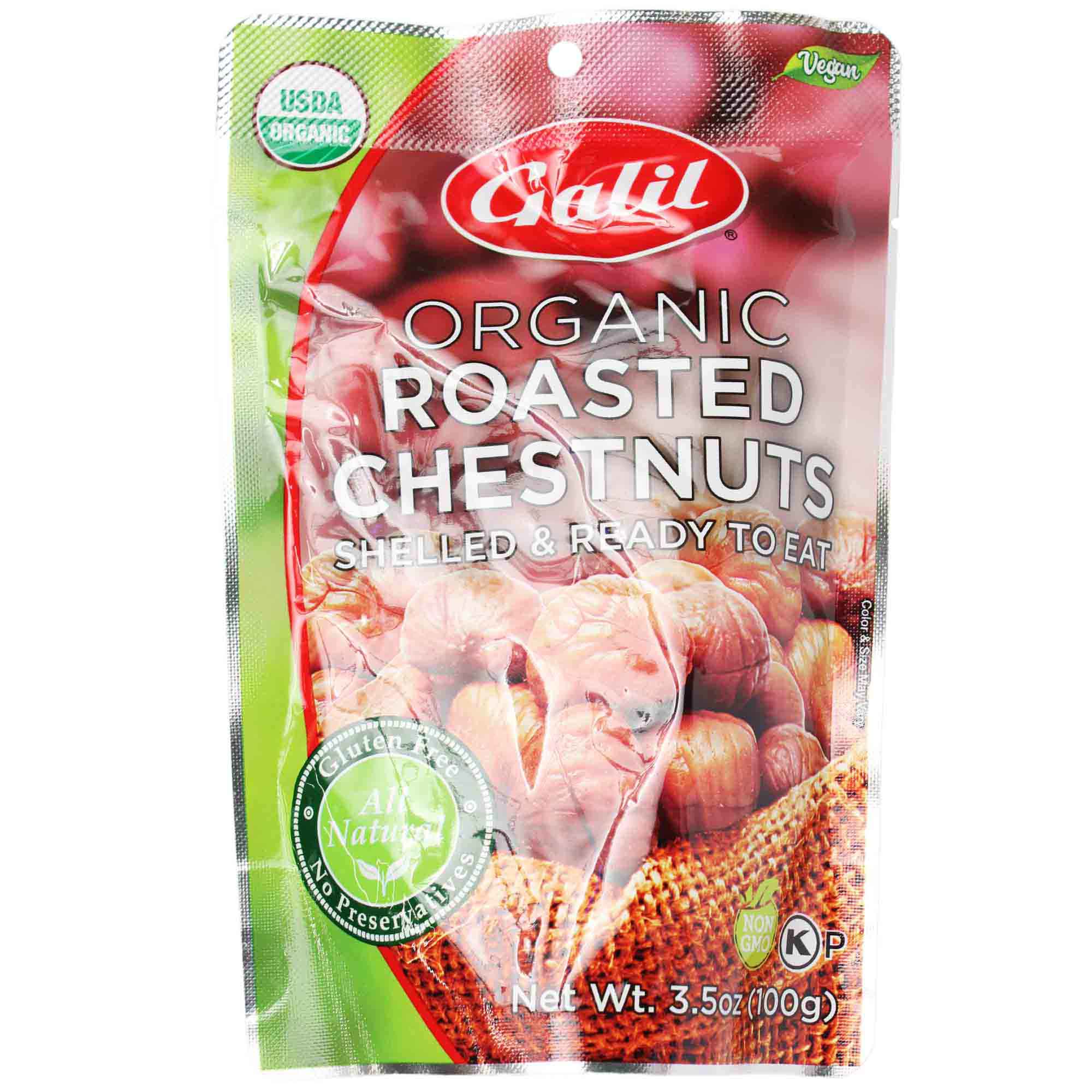 Galil Organic Roasted Chestnuts, 3.5 Oz