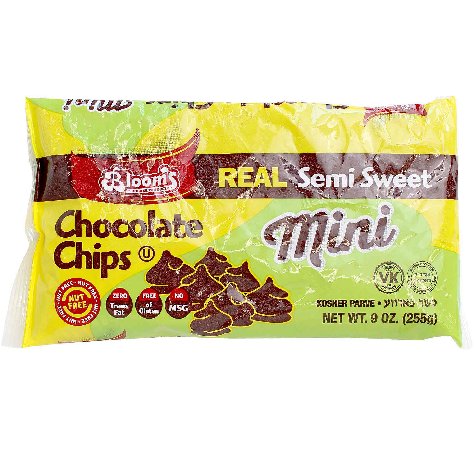 Bloom's Semi Sweet Mini Chocolate Chips, 9 Oz | Kosher West